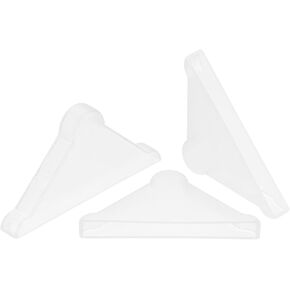 uxcell 20Pcs Plastic Corner Protectors 3x50mm Triangle Shape Glass Corner Guards Cushion for Corner Protection of Glass, Mirror, Tile, White