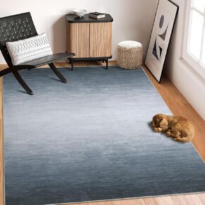 2x6 Ombre Runner Rugs Non Slip Modern Low Pile Indoor Rug for Entryway Hallway Laundry Bathroom Bedroom Office Oil Painting Style Rugs Area Rugs Grey