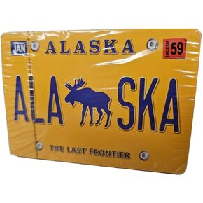 Alaska Moose License Plate Playing Cards