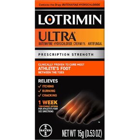 Lotrimin Ultra, One Week Athlete's Foot Cream, 1.1 Oz Tube with Daily Prevention Athlete's Foot Medicated Foot Powder, 1 Oz Bottle