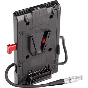 HEDBOX UNIX-4X - V-Mount Battery Adapter Plate, 3X D-Tap & USB, with Power Out Cable - 4-Pin XLR Connector