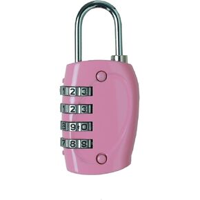 Ucity 4 Digit Padlock Combination Lock for School, Employee, Gym & Sports Locker,Fence,Toolbox,Case,Hasp Storage (Light Pink)