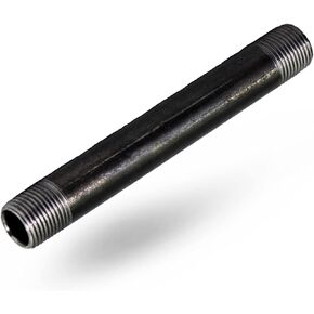 OQCM1512 12" Long Black Steel Nipple Pipe Fitting with 1-1/2" Nominal Size Diameter