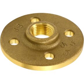 CSGG0034 3/4'' Female NPT Threaded Brass Floor Flange with Holes 125 Lead-Free, Durable, Brass Construction, Higher Corrosion Resistance, Economical & Easy to Install