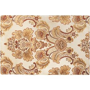 Grelucgo Large Luxury Thick Lined Damask Table Runners with Multi-Tassels (12x120 inch)