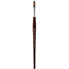 Speedball Art Products Escoda Prado Series Artist Watercolor & Acrylic Short Handle Filbert Paint Brush, Size 4, Synthetic Sable