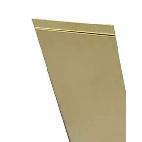 K&S Engineering K & S 253 Brass Sheet Metal, 4" X 10" X .032" (Pack of 3)