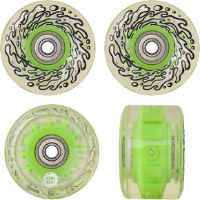Slime Balls Skateboard Wheels OG Slime 60mm 78A Green LED Light Ups Old School