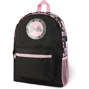 Barbie Backpack for Kids, Children's Backpacks Girls School Bag Teenage Girls, Gifts (Black/Pink)