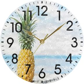 ALAZA Home Decor Shoes on High Heel with Butterfly Round Acrylic 9.5 Inch Wall Clock Non Ticking Silent Clock Art for Living Room Kitchen Bedroom