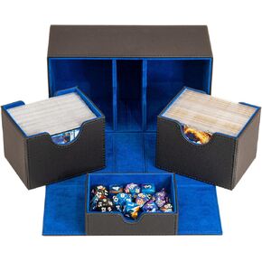 Infinity Vault Sideloader 200 - Double Deck Box with Dice Tray - Made to Protect 200+ Double Sleeved Cards - Great MTG Commander Deck Box with Spacious Sideloading Card Trays
