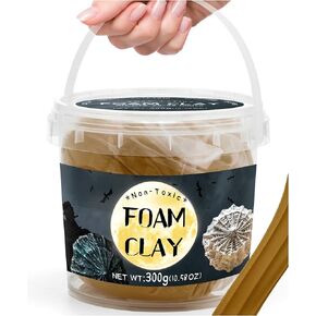 Air Dry Clay for Adults Moldable Cosplay Foam Clay Soft White Modeling Clay for Sculpting with High Density and Hiqh Quality DIY Model Magic Clay for All Ages 300 Gram White