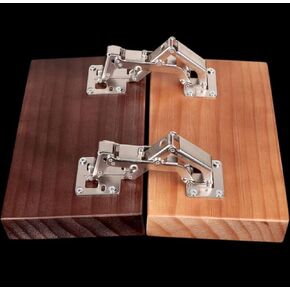 2 Pack 175 Degree Hidden Hinges Frameless Cabinet Hinges Hydraulically Adjustable Mount Soft Close, Full Cover