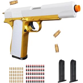 Bugrtey Soft Bullet Toy Gun - Guns Blaster with Shell Ejecting-Durable&Ideal Toy Gun Gift Box for Christmas Birthday for Boys Girls Adults Age 3+