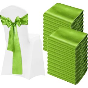 60 Pcs Wedding Satin Chair Strips Decorations Chair Strips 7 x 108 Inch Bow Chair Cover Strips for Wedding Reception Events Banquet Party, Hotel Event, Chair Decoration (Champagne)