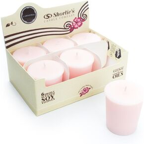 Pure English Lavender Soy Votive Candles - Scented with Essential & Natural Oils - 6 Purple Natural Votive Candle Refills - Flower & Floral Collection
