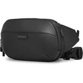 NOMATIC Navigator Premium Sling Bag - 1L w/ 2L Built-In Expansion - Slim & Lightweight Crossbody Bag, Fanny-Pack - Water Resistant Everyday Bag (Black)