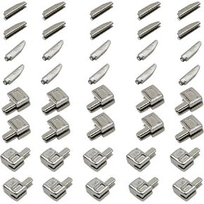 JOSDIOX Metal Zipper Latch Slider Retainer Size #5 Insertion Pin Zipper Bottom Zipper Stopper for Metal Zipper Repair Zip Sewing Replacement DIY, 20 Sets (Gunmetal)