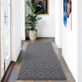 AROGAN Large Washable Hallway Runner Mat, 2×5 Feet, Indoor Entrance Runner Rug, Non-Sliding Runners for Entryway Bathroom Runner Laundry Room Rug, (24"x60", Beige)