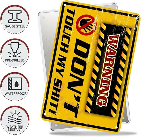 علامة قصدير معدنية عتيقة [6 قطع] إكسسوارات بار مضحكة عتيقة فريدة من نوعها لتزيين الحائط في المرآب ورجل الكهف ومطعم المطبخ ولوحة فنية لتزيين الحائط مقاس 12 × 8 بوصات in Kuwait