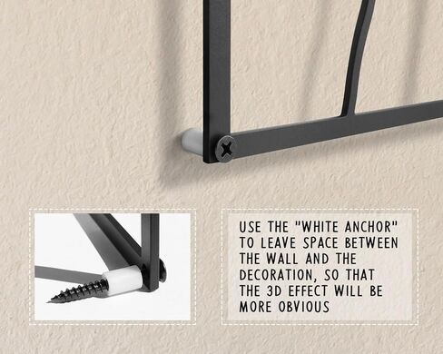 Pigort الأسود مجردة جدار معدني الفن 3D محكم منحوتات الجدار المعدنية الحديثة الجوف خارج تصميم ديكور جدار معدني للمنزل غرفة المعيشة مكتب الطعام جاهزة للتعليق مجموعة من 3،11 "× 16" in Kuwait