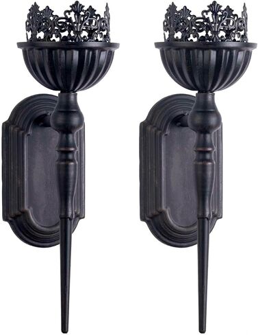 حامل شموع على الحائط الريفي (مجموعة من 2) حوامل شموع خشبية مثبتة على الحائط في المزرعة، حامل شموع على الحائط لغرفة المعيشة، الحمام، غرفة الطعام in Kuwait