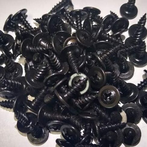 100-Pack #8-18 x 1 1/4 Phillips Modified Truss Head Full Thread Self Drilling Screw Black Phosphate BC-0820KPMB in Saudi Arabia