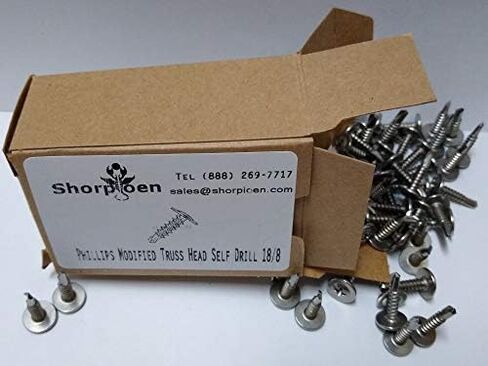 100-Pack #8-18 x 1 1/4 Phillips Modified Truss Head Full Thread Self Drilling Screw Black Phosphate BC-0820KPMB in Saudi Arabia