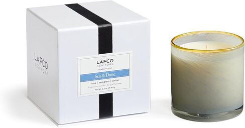 LAFCO New York Classic Candle, Midnight Cactus - 6.5 oz - 50-Hour Burn Time - Reusable, Hand Blown Glass Vessel - Made in The USA in Saudi Arabia