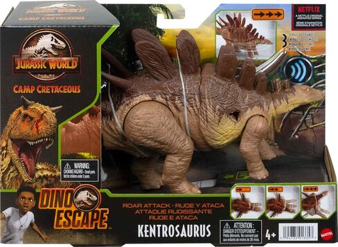 Jurassic World Toys Roar Attack Ouranosaurus Camp Cretaceous Dinosaur Figure with Movable Joints, Realistic Sculpting, Strike Feature & Sounds, Herbivore, Kids Gift 4 Years & Up in Saudi Arabia