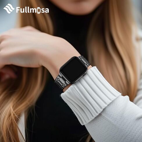 سوار ساعة Apple متوافق مع Fullmosa مقاس 49 مم 45 مم 44 مم 42 مم 41 مم 40 مم 38 مم، سوار iWatch من الفولاذ المقاوم للصدأ مع حافظة حزام معدني لسلسلة ساعات Apple Ultra 9 8 7 6 5 4 3 2 1 SE، 38 مم 40 مم 41 مم ذهبي وردي in Kuwait