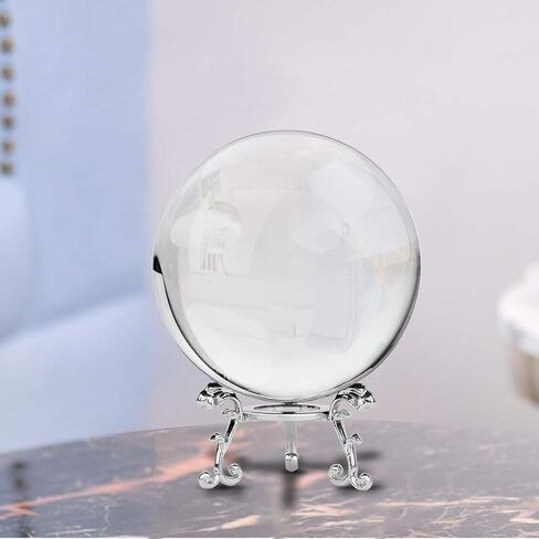 MerryNine K9 Crystal Ball, Photograph Crystal Ball with Stand and Pouch, K9 Crystal Sunshine Catchers Ball with Microfiber Pouch (80mm/3.15" Set,) in Saudi Arabia