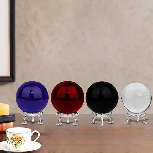 MerryNine K9 Crystal Ball, Photograph Crystal Ball with Stand and Pouch, K9 Crystal Sunshine Catchers Ball with Microfiber Pouch (80mm/3.15" Set,) in Saudi Arabia