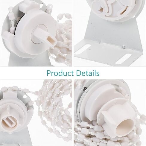 Amosfun 4 مجموعات أدوات إصلاح دعامة القابض الدوارة العمياء بما في ذلك الأقواس المعدنية، وسلسلة الخرز، وملحقات الستائر الدوارة للأجهزة in Saudi Arabia