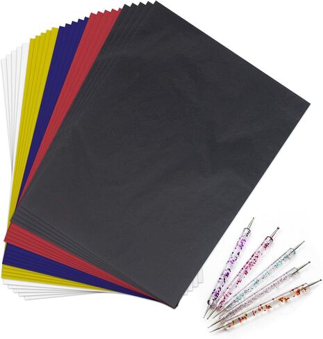 100 Sheets White Carbon Transfer Paper 11.7"x8.3" with Tracing Stylus for Wood Burning Transfer, Wood Carving,Trace Pattern in Saudi Arabia