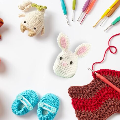 LEISURE ARTS Pudgies Animals Crochet Kit, Piggy, 3", Complete Crochet kit, Learn to Crochet Animal Starter kit for All Ages, Includes Instructions, DIY amigurumi Crochet Kits in Kuwait