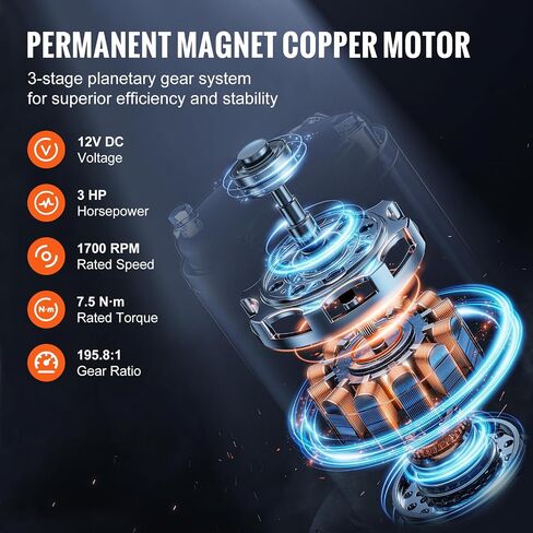 ونش كهربائي VEVOR، 13.500 رطل، 12V DC ونش شاحنة مع حبل صناعي Φ3/8 × 80 قدم من الألومنيوم Fairlead جهاز تحكم عن بعد لاسلكي وسلكي، IP55 مقاوم للماء لسحب قارب مقطورة جيب SUV على الطرق الوعرة in Saudi Arabia