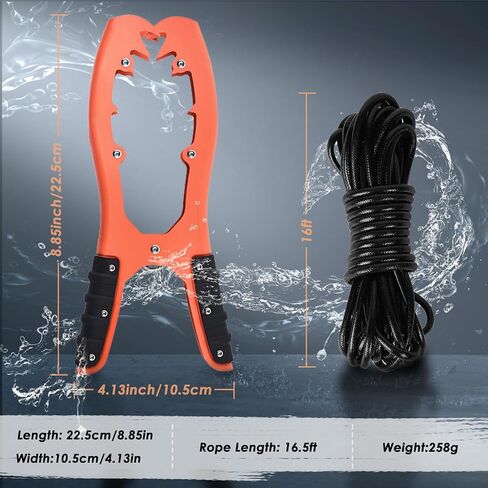 Qidoe Canoe Anchor Gripper, Kayak Anchor Grip with 16.5ft Paracord and Snap Hook Boat Gripper Brush Clamp Anchor with Teeth to Anchor Float, Canoe, Boat for Fishing Boating Camping Kayaking in Saudi Arabia