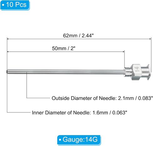 PATIKIL Blunt Tip Dispensing Needle 8G, 10 Pcs 2 Inch Stainless Steel Liquid Dispenser Needles with Lure Lock for Refilling Liquid Inks Adhesives Glue in Saudi Arabia