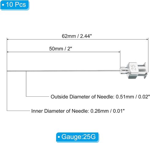 PATIKIL Blunt Tip Dispensing Needle 8G, 10 Pcs 2 Inch Stainless Steel Liquid Dispenser Needles with Lure Lock for Refilling Liquid Inks Adhesives Glue in Saudi Arabia
