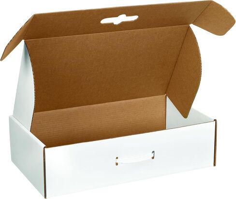 BOX USA BMCC4 18 1/4"L x 11 3/8"W x 4 1/2"H, White (Pack of 10) in Saudi Arabia