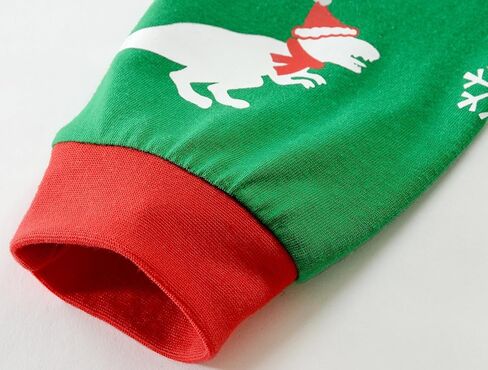 بيجامات عيد الميلاد بأكمام طويلة للأولاد الصغار منقوشة Pjs للأطفال على شكل ديناصور مجموعات ملابس عيد الميلاد للأطفال الصغار من سن 2 إلى 7 سنوات in Kuwait