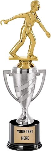 Crown Awards Horseshoes Trophy, 14" Silver Cup Horseshoes Trophies, Enter Your Own Engraving Prime in Saudi Arabia