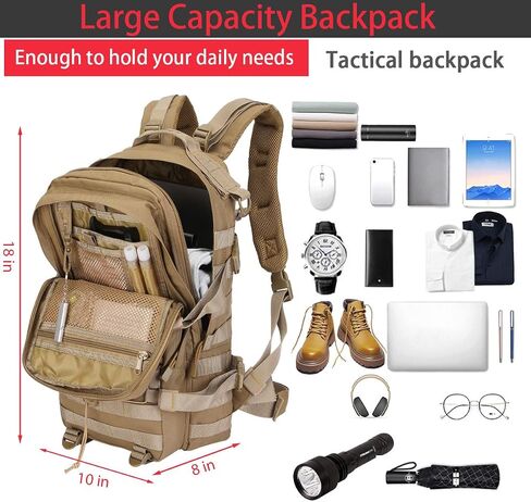 Military Tactical Backpack Waterproof 40L Large Army 3 Day Bug Out Bag Assault Pack Molle Rucksack and Tactical Gear Bag in Kuwait