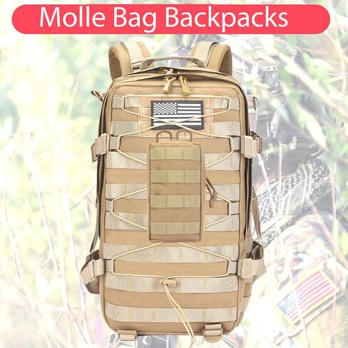 Military Tactical Backpack Waterproof 40L Large Army 3 Day Bug Out Bag Assault Pack Molle Rucksack and Tactical Gear Bag in Kuwait