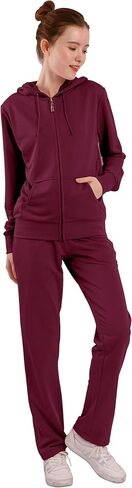 TanBridge Sweatsuits للنساء مجموعة 2 قطعة الدعاوى المسار زمم هوديي وبنطلون مطابقة الركض للنساء in Kuwait