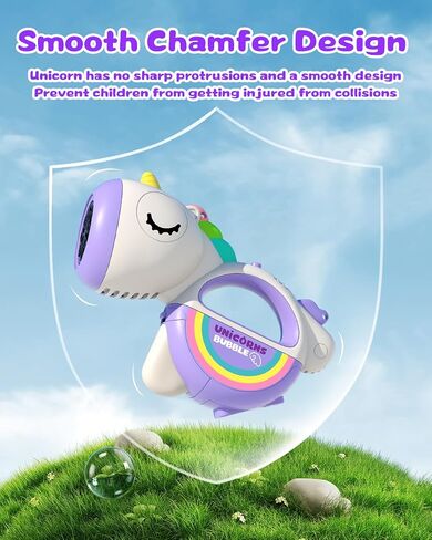 Rechargeable Bubble Machine Gun, Portable 360°Leak Proof Auto Dog Bubble Machine for Kids Toddler 1-3 4-8 Parties with Lights Music, Pink Gift for Boys Girls and Pet Birthday in Saudi Arabia
