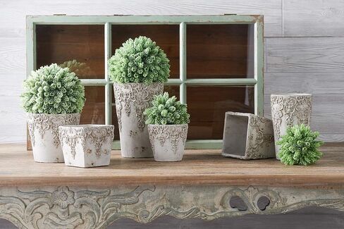 K&K Interiors 6 Inch Pineapple Grass Ball, Green in Saudi Arabia