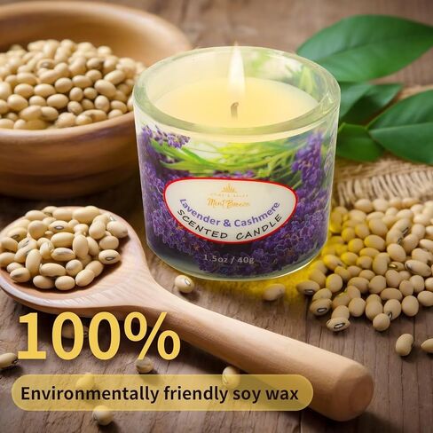 HOME & RELAX 24 عبوة من الشموع الزجاجية المعطرة، شموع صغيرة بكميات كبيرة، شموع معطرة للمنزل، شموع كبيرة، شموع معطرة قوية مع 6 نكهات زهور، هدايا عيد الأم in Saudi Arabia