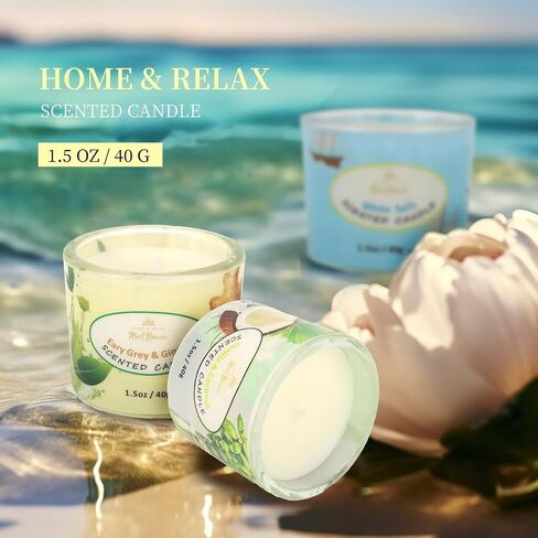 HOME & RELAX 24 عبوة من الشموع الزجاجية المعطرة، شموع صغيرة بكميات كبيرة، شموع معطرة للمنزل، شموع كبيرة، شموع معطرة قوية مع 6 نكهات زهور، هدايا عيد الأم in Saudi Arabia